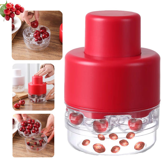 Creativity Cherry Pitter Tool for Multiple Cherries Seed Remover Quick and Effortless Removal Suitable for kitchen cake shops and fruit salads - Say Goodbye to Messy Hands!
