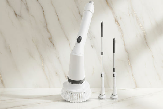 Electric Scrubber with Long Handle and Telescopic Design